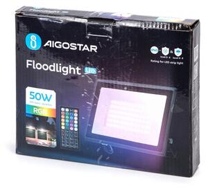Aigostar Proiector LED RGBW reglabil, 50W, 230V, IP65, cu telecomandă