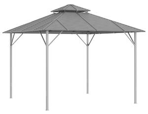 Pavilion cu acoperiș dublu, antracit, 3x3 m