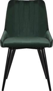 Set 2 scaune catifea Bondy verzi 52/59/83 cm