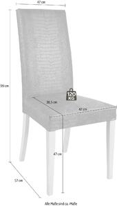 Set 2 scaune gri Java piele ecologica 47/57/99 cm