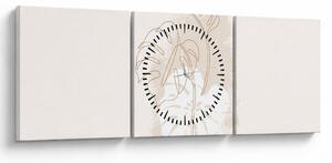 Tablou - Monstru de linie N⁰1 (cu ceas) (90x30 cm)