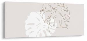 Tablou - Linia de artă monstera N⁰2 (120x50 cm)