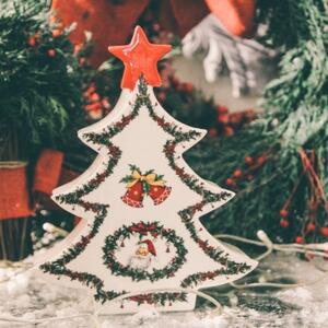 Recipient Christmas Tree din ceramica 22x18 cm
