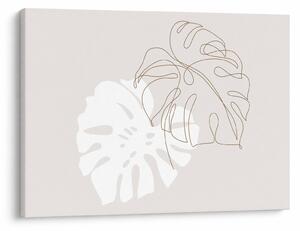 Tablou - Linia de artă monstera N⁰2 (70x50 cm)