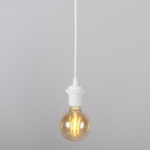 Lampă suspendată modernă albă cu umbră neagră 45 cm - Pendel