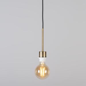Lampă suspendată modernă bronz cu umbră 45 cm negru - Combi 1