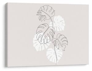 Tablou - Linia de artă monstera N⁰3 (70x50 cm)