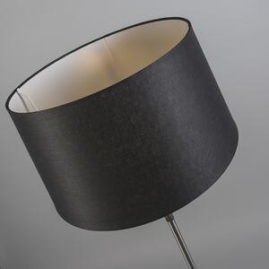 Lampă de podea din oțel cu umbră neagră 45 cm reglabilă - Parte