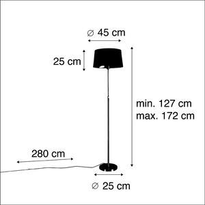 Lampă de podea auriu / alamă cu abajur de in negru 45 cm - Parte