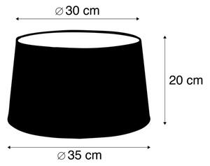 Abajur din in negru 35 cm