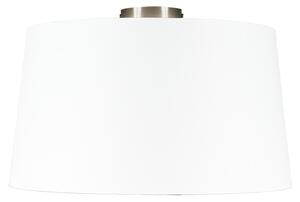 Plafoniera moderna din otel cu nuanta alba de 45 cm - Combi