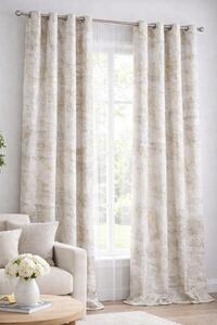 Draperie catifea crem cu insertii aurii 140 x 260 cm Velunia Home – CONFTEX PUCIOASA