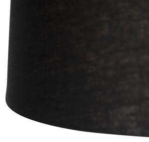 Lampă suspendată cu nuanțe de in negru 35 cm - negru Blitz II