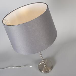 Lampă de masă din oțel cu umbră gri de 35 cm reglabilă - Parte