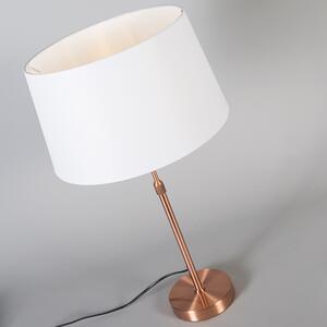 Lampă de masă cupru cu umbră albă 35 cm reglabilă - Parte