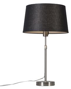 Lampă de masă din oțel cu umbră neagră reglabilă de 35 cm - Parte