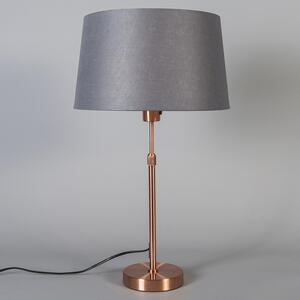 Lampă de masă cupru cu umbră gri 35 cm reglabilă - Parte