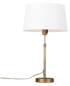 Lampă de masă bronz cu umbră albă 35 cm reglabilă - Parte