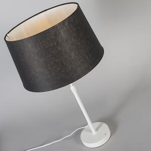 Lampă de masă albă cu umbră neagră reglabilă de 35 cm - Parte