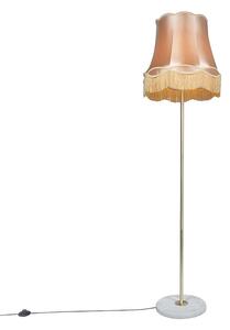 Lampă de podea retro din alamă cu umbră Granny aur 45 cm - Kaso