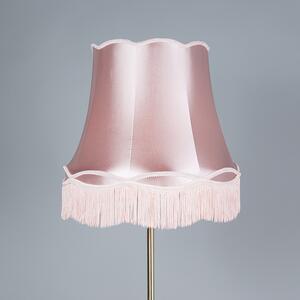 Lampă de podea retro alamă cu nuanță Granny roz 45 cm - Kaso