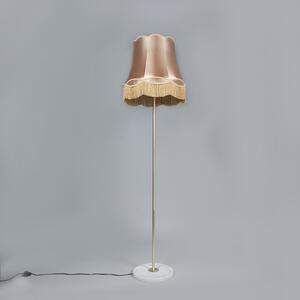Lampă de podea retro din alamă cu umbră Granny aur 45 cm - Kaso