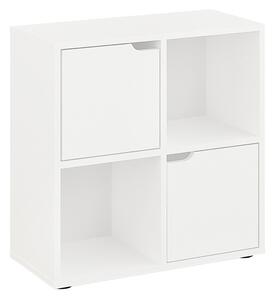 Biblioteca Bookel, Pako World, Alb, 59x27x60 cm