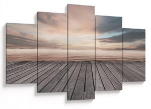 Tablou - Pier la apus de soare (150x105 cm)