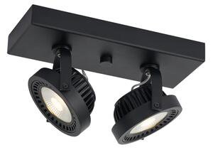 Spot modern negru montat la suprafață, cu LED dimabil inclus, cu 2 lumini - Apollo