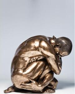 Figurina Decorativa Nude Man Hug Bronze 54cm