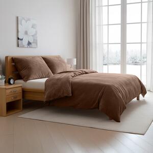 Lenjerie de pat din microplus - Ciocolatie | 140 x 200 cm / 70 x 90 cm