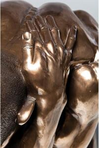 Figurina Decorativa Nude Man Hug Bronze 54cm