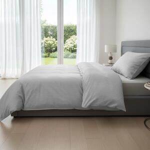 Lenjerie de pat din damasc - Silver | 140 x 220 cm / 70 x 90 cm