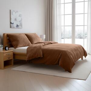 Lenjerie de pat din microplus - Nuci | 140 x 200 cm / 70 x 90 cm