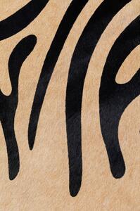Covor asimetric piele naturala Zebra 210x170 cm