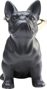 Figurina Decorativa Sitting Angel Dog Auriu-Negru