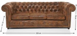Canapea cu 3 locuri - piele ecologica Oxford