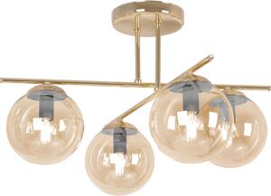 Kaja Grand lampă de tavan 4x10 W auriu-chihlimbar K-5413