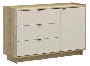 Comoda DALVA, stejar/casmir, PAL, 134x42x86 cm