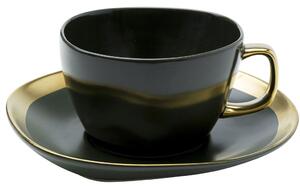 Ceasca de cafea Vibrations negru-auriu