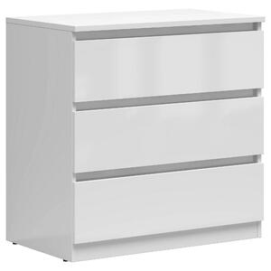Comoda TETRIX, alb lucios, PAL laminat, 75x45x76 cm