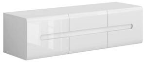 Comoda TV AZTECA TRIO, alb lucios, PAL, 150x47x43 cm