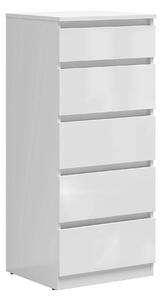 Comoda TETRIX, alb lucios, PAL, 50x45x115 cm