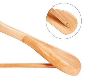 Set de 6 umerase din lemn, Songmics, Natural-Argintiu, 44.5x23.5x5.5 cm