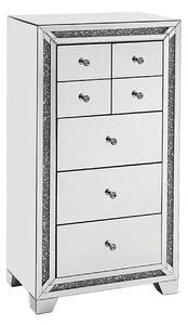 Comoda ATLANTA, alb/crom, 66x41x120 cm