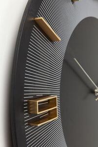Ceas perete Leonardo negru/auriu Ø49cm