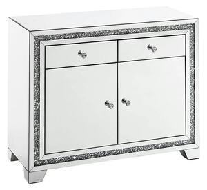 Comoda ATLANTA, alb/crom, 100x40x80 cm