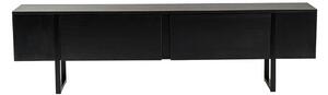 Comoda TV SERENITY, negru, PAL/metal, 180x30x50 cm
