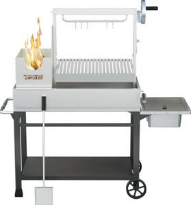 Grătar cu cărbuni Tenneker AURORA TW suprafață de gătire 66x51 cm incl. raft lateral, suport tacâmuri, grilaj, desfăcător de sticle