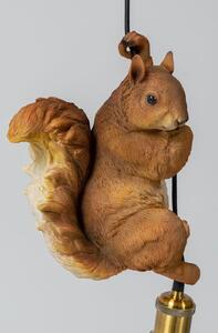 Pendul Squirrel Stil Avangardist, Culoare Maro, Realizat din Material Sintetic, cu Abajur Maro, Lățime 20 cm, Finisaj Manual, Înălțime 38 cm